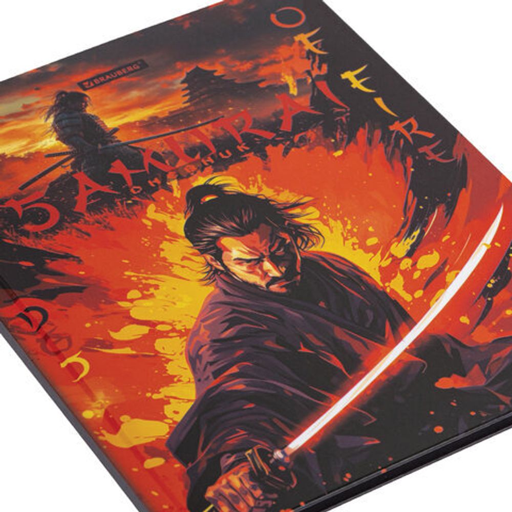 Дневник 5-11 класс 48 л., твердый, BRAUBERG, глянцевая ламинация, с подсказом, "Самурай", 107191