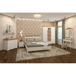 Кровать «Бейли» без изножья 140х200 белый воск/антик