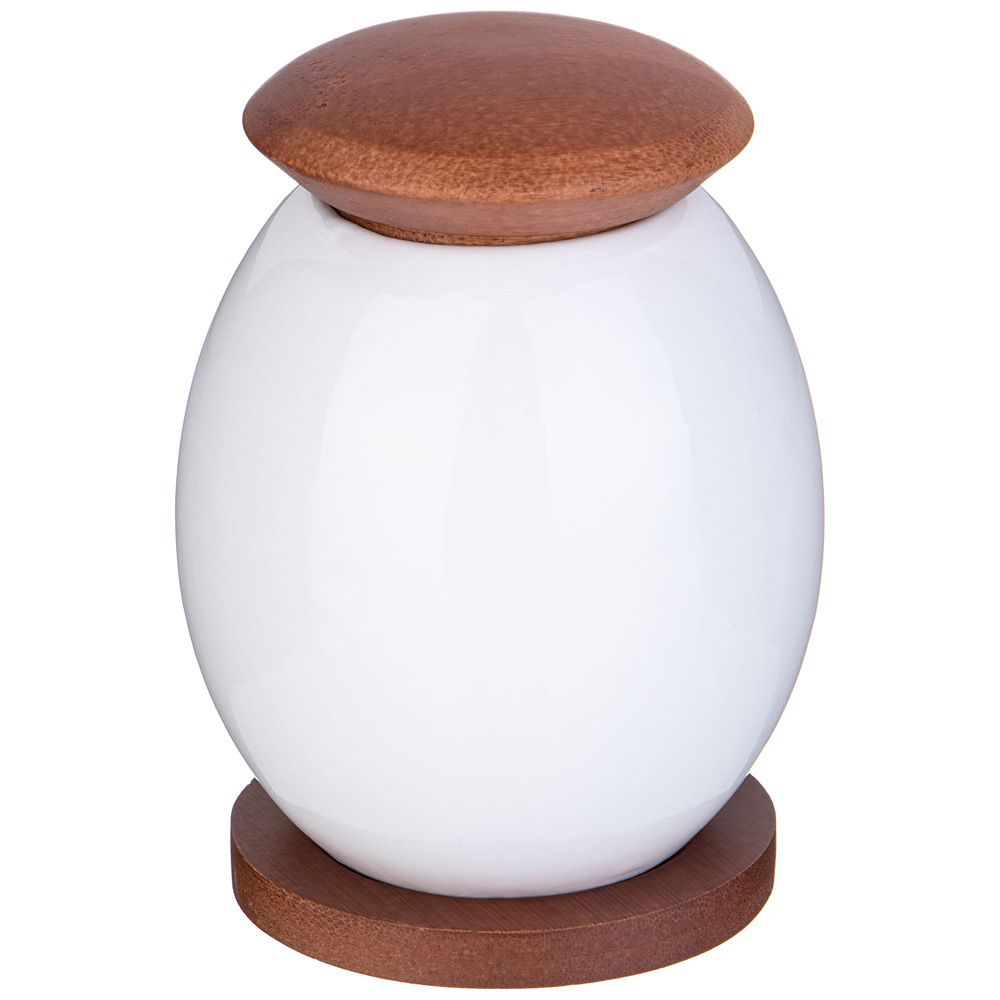 БАНКА С ДЕРЕВ. КРЫШКОЙ LEFARD "NATIVE" 9,5*12 СМ 400 МЛ НА ДЕРЕВ. ПОДСТАВКЕ (КОР=36ШТ.)