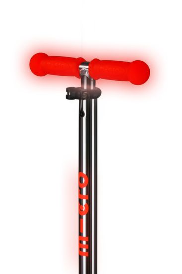 Самокат Maxi Micro Deluxe Glow Plus (светящийся) LED красное сияние