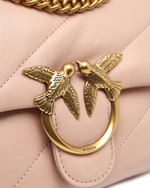 кожаная сумка через плечо love mini puff cl pltt Pinko - пудро-розовый(100039 A0F2)