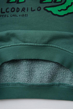 ZARA ТОЛСТОВКА С ПРИНТОМ, ОТТЕНКИ ЗЕЛЕНОГО