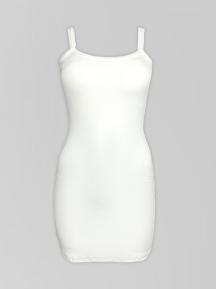 Платье 2019 по фигуре в рубчик на лямочках с чашками