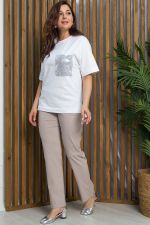 Брюки Бланж (бежевые) Б13391-18М LT Collection