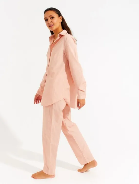 Брюки женские MINAKU: Home collection цвет персиковый, р-р 48