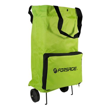 Сумка хозяйственная на 2 колесах с ручками и боковым карманом(140х265х450мм, карман-190х300мм, ? колес-80мм) Forsage F-FN209
