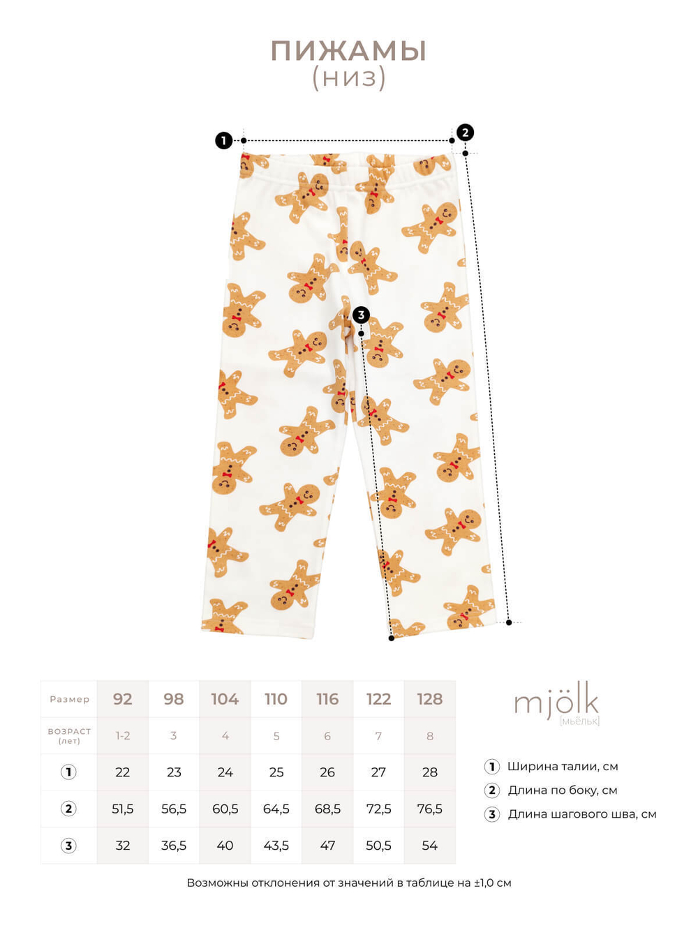 Пижама с воротником Mjölk Клетка красная