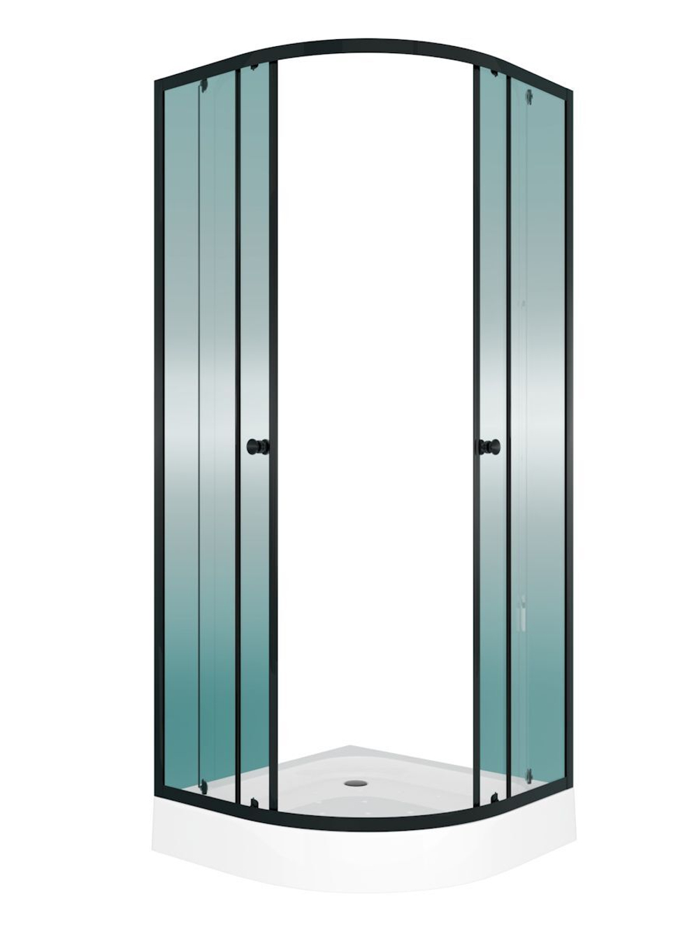 Душевое ограждение DIONRIA (80х80) стекло прозрачное, поддон низкий