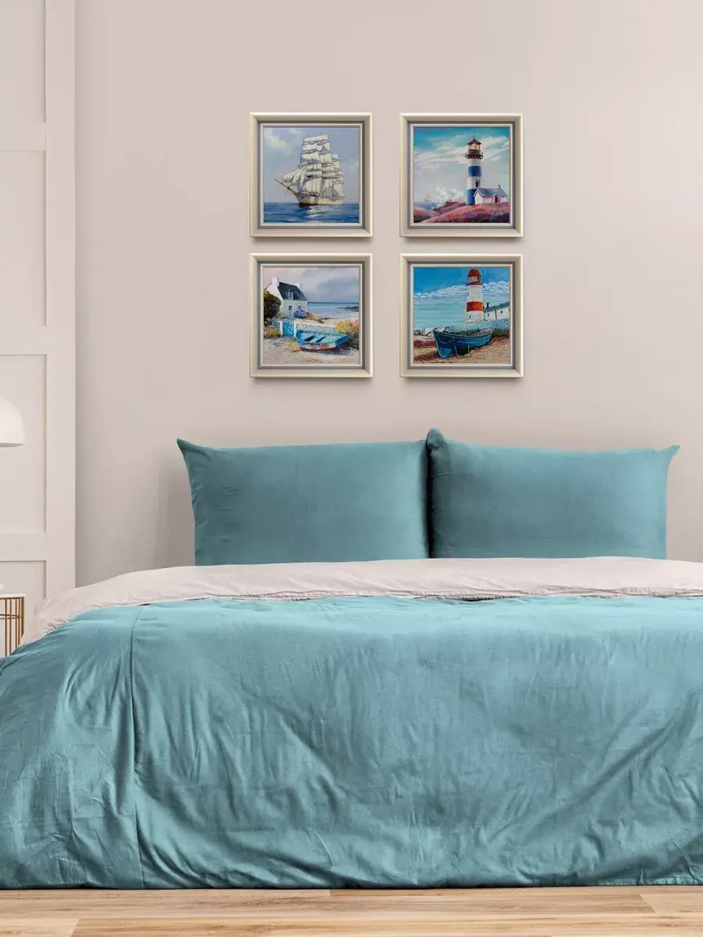 Картины на стену интерьерная на холсте 4 шт, 23*23 см