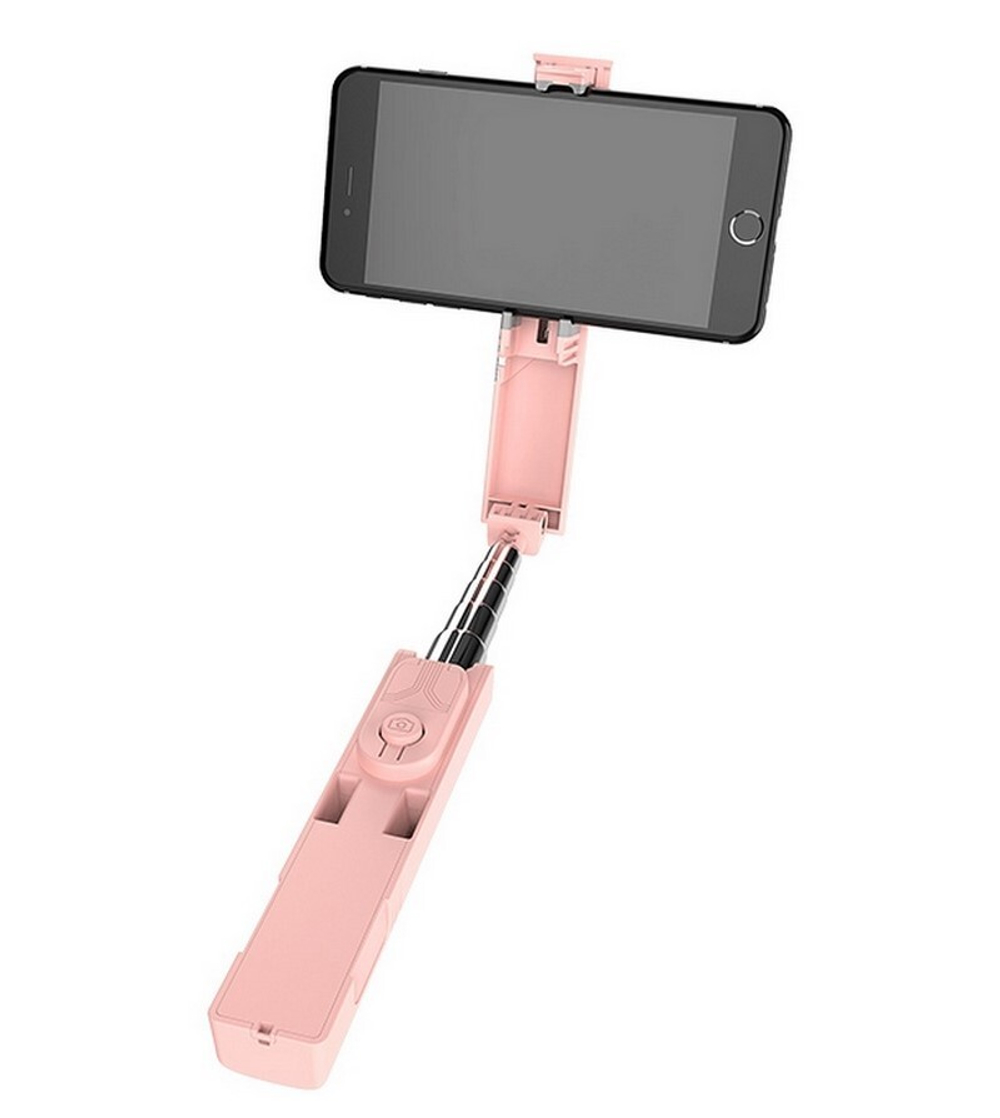 Монопод для селфи BOROFONE BY4 Bluetooth (розовый)