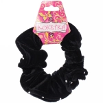 Резинка для волос 1шт «Кокетка - Your Radiance», цвет черный, парные стразы, d-12см ●