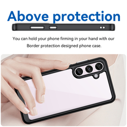 Чехол c мягкими боковыми рамками черного цвета для Samsung Galaxy S24+ Плюс
