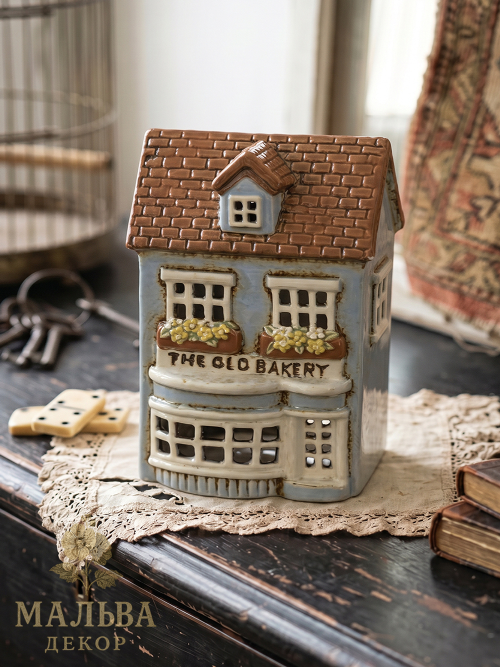 Подсвечник "Домик-старая пекарня" 13x9xH21 см CAMPO Home & Garden