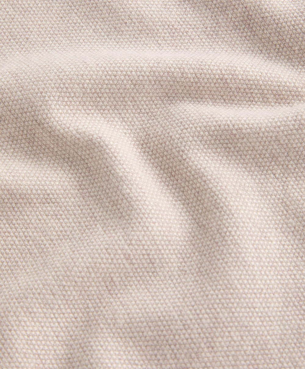 OYSHO Широкие прямые брюки из пике-трикотажа, светло-бежевый