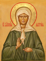 Икона под старину А4. Дерево, холст (святые жены)