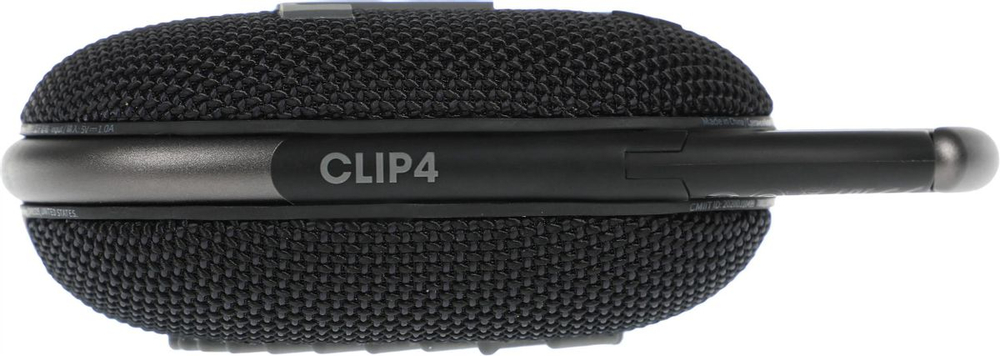 Колонка портативная JBL Clip 4, 5Вт, черный [jblclip4blk]