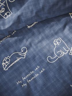 Простынь на резинке поплин Сказка "Котики Грей" 180x200 см