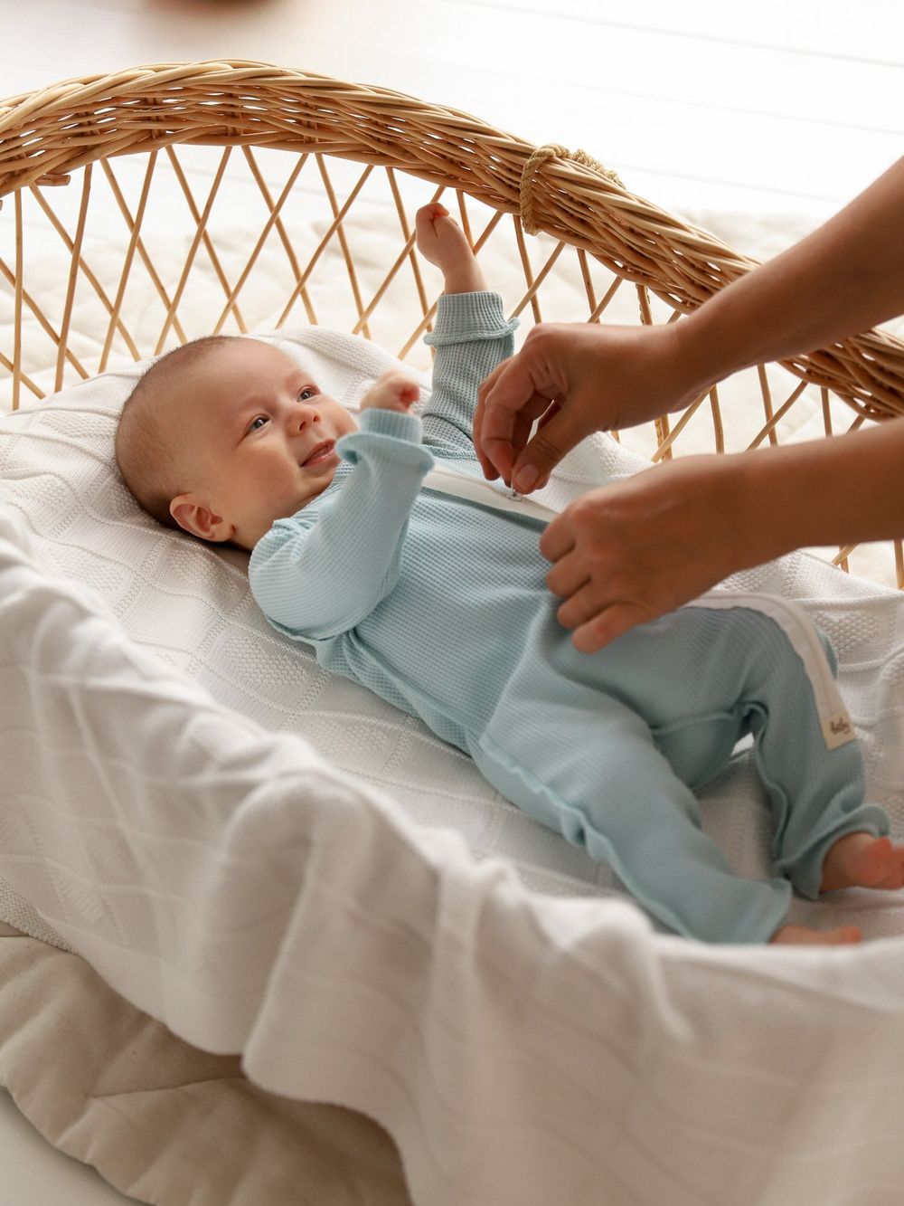 Пижама-слип из вафельной ткани "Небо" 0+