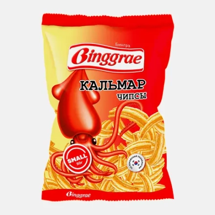 Чипсы со вкусом кальмара Binggrae 50г