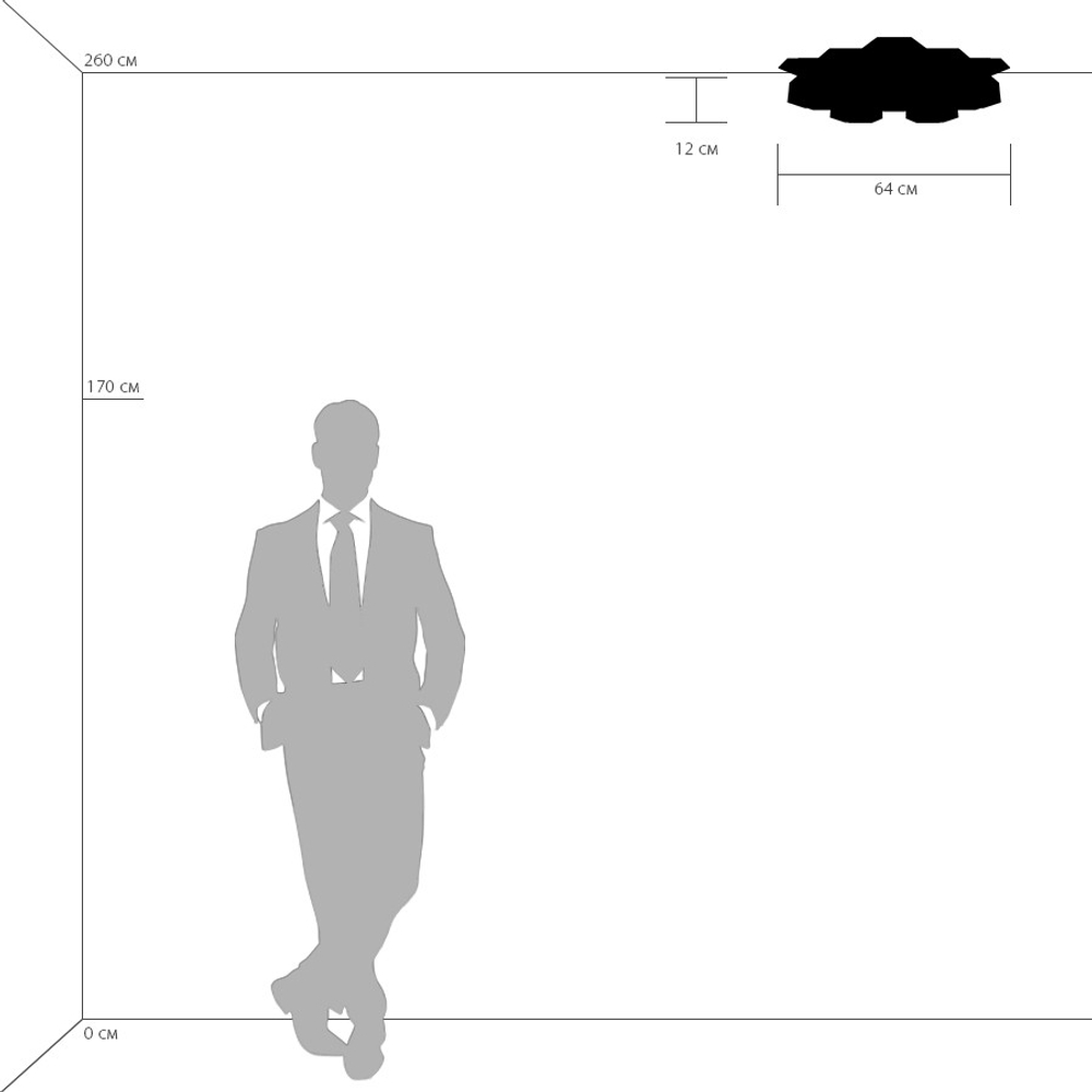 750162 Люстра потол FAVO LED-80W 3840LM Серебро 3000K