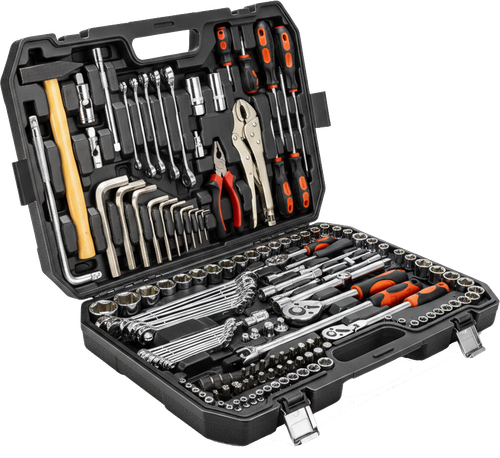 Набор инструментов 150 предмета 1/4, 1/2