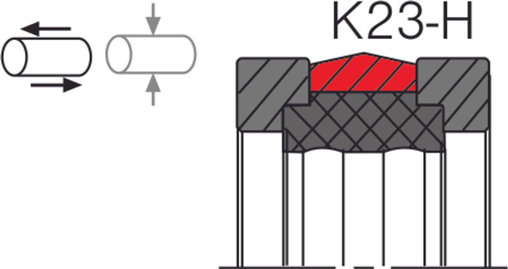 Уплотнение поршня K23-H аналог аксиос Aksios