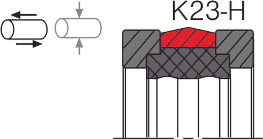 Уплотнение поршня K23-H аналог аксиос Aksios