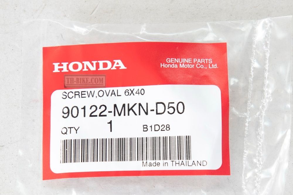 90122-MKN-D50. SCREW, OVAL, 6X40