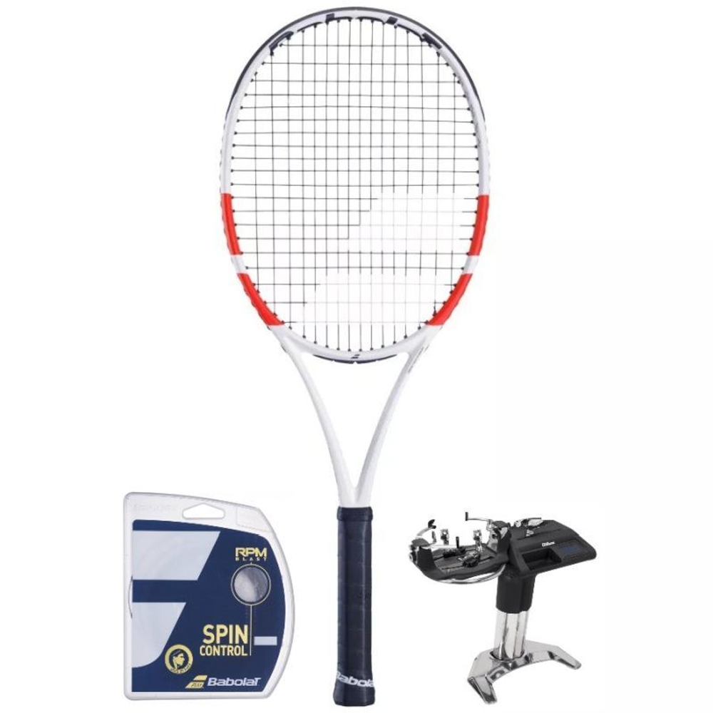 Теннисная ракетка Babolat Pure Strike 100 + Струны + Натяжка