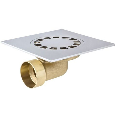 Трап канализационный углов, 50 мм, 150х150 мм, MasterProf, нерж сталь, хром