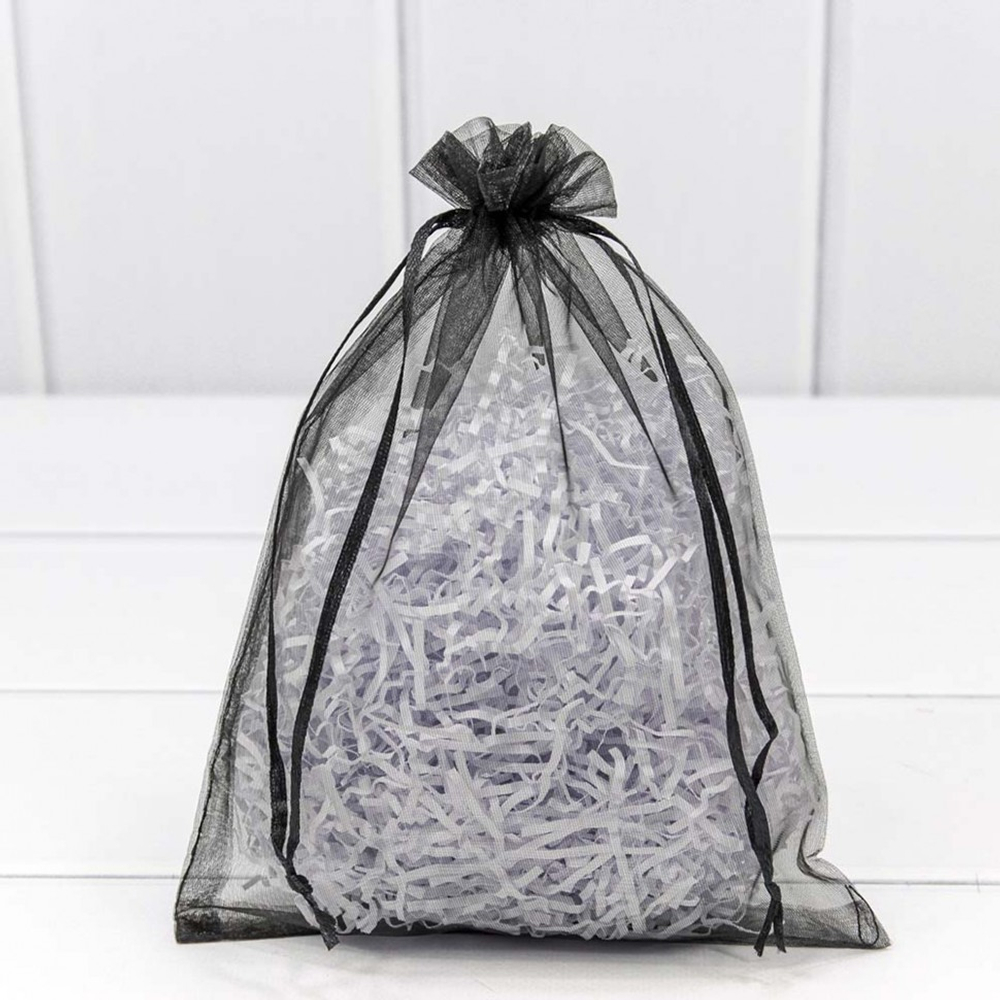 Мешочек 17х23см Органза (Черный)