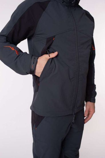 Костюм "REPTIL" кур+бр (SoftShell APEX, серо-чёрн)