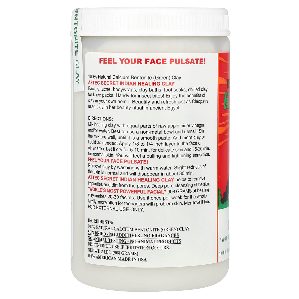 Aztec Secret, индийская целебная глина, 908 г (2 фунта)