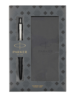 Подарочный набор Parker из шариковой ручки Parker Jotter Bond Street Black и блокнота 13.5см*6.5см*1см 2020375