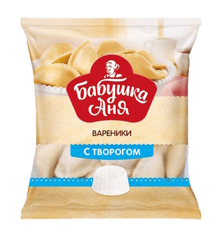 Вареники "Бабушка Аня" с творогом 430г. Санта Бремор