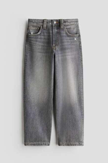 H&M Джинсы Baggy Fit, серый