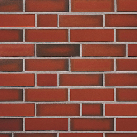 Roben Westerwald красный (rot), пестрый (bunt) NF 240x115x71, поверхность гладкая (glatt) - клинкерный кирпич