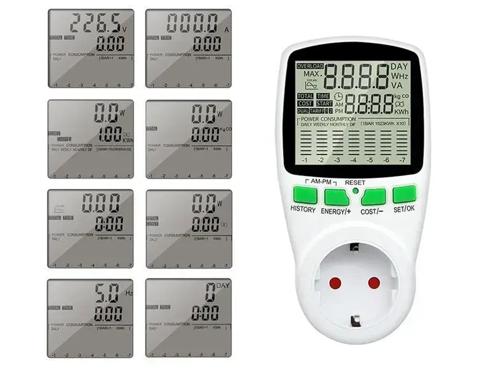 Измеритель мощности (Ваттметр) в розетку BLD-PM01