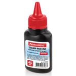 Краска штемпельная BRAUBERG, красная, 45 мл, на водной основе, 223598