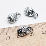 Подвеска Ракушка, цвет серебро (родий), размер 12*8 мм, цена за 1 шт