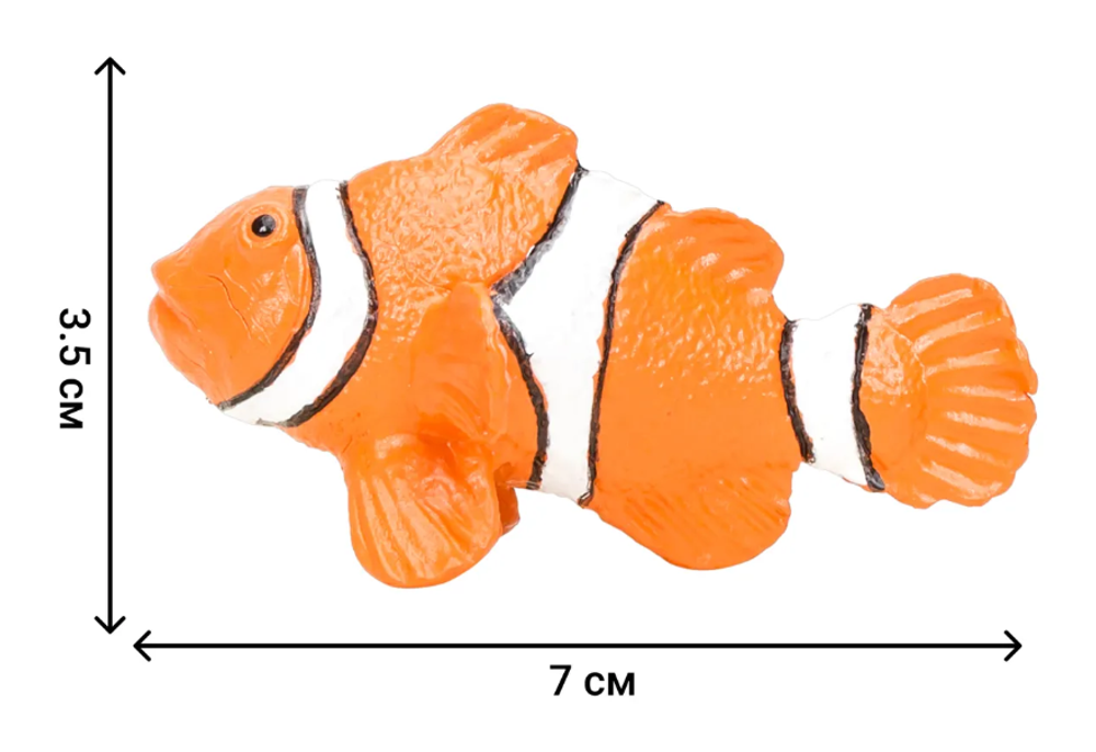 Игровой набор Masai Mara серия Мир океана: рыбка-клоун, рыбка-лиса, рыбка-хирург, морской конек, морской дракон