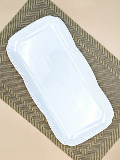 Блюдо прямоугольное 35,5х18 см. набор 3 шт. "White Ornaments"