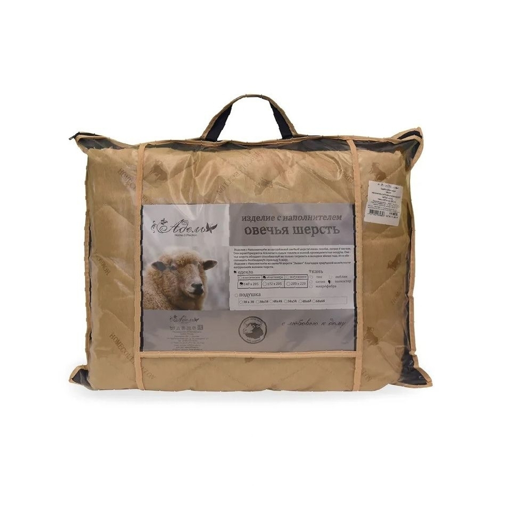 Одеяло "Овечья шерсть" облегч. тик 105*140 (плотность150г/м2)