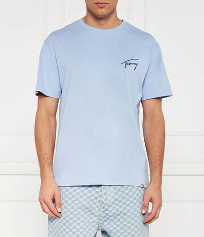 Футболка SIGNATURE Tommy Jeans - голубой(DM0DM17994)