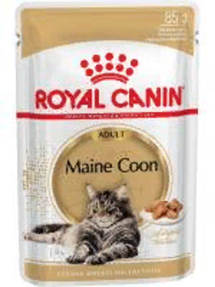 Royal Canin 85г пауч Maine Coon Adult Влажный корм для кошек породы Мэйн Кун (соус)