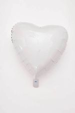 F Шар Сердце 18'' / 46 см Белый (БГ-15)