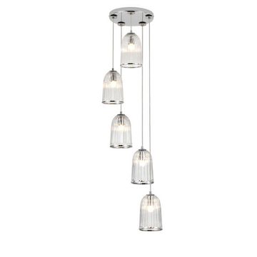 Подвесной светильник 5*E27 V000483 11046/5P Chrome хром Lucido Indigo