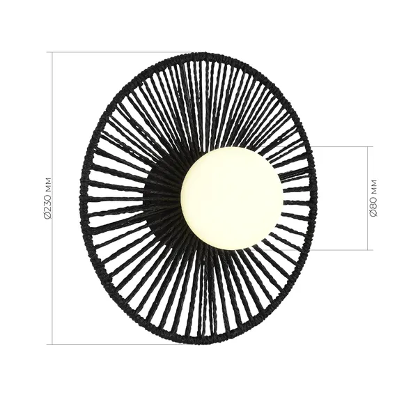 SLE6022-401-01 Светильник настенный черный/черный, белый G9 LED 1*5W LOOM
