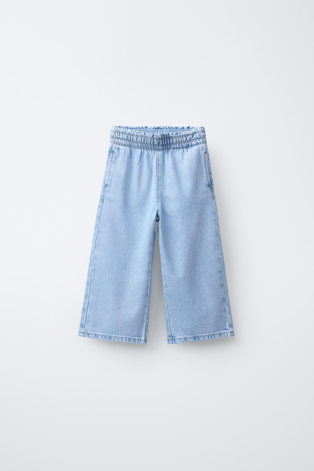 ZARA ДЖИНСЫ WIDE LEG, ГОЛУБОЙ