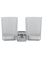 Два стакана для зубных щеток с держателем WONZON & WOGHAND STILL, Хром (WW-6628)